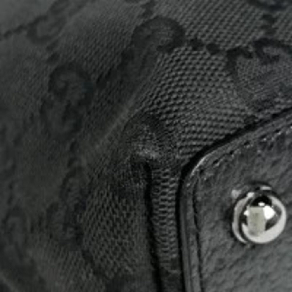 Gucci canvas GG tote handbag bag black